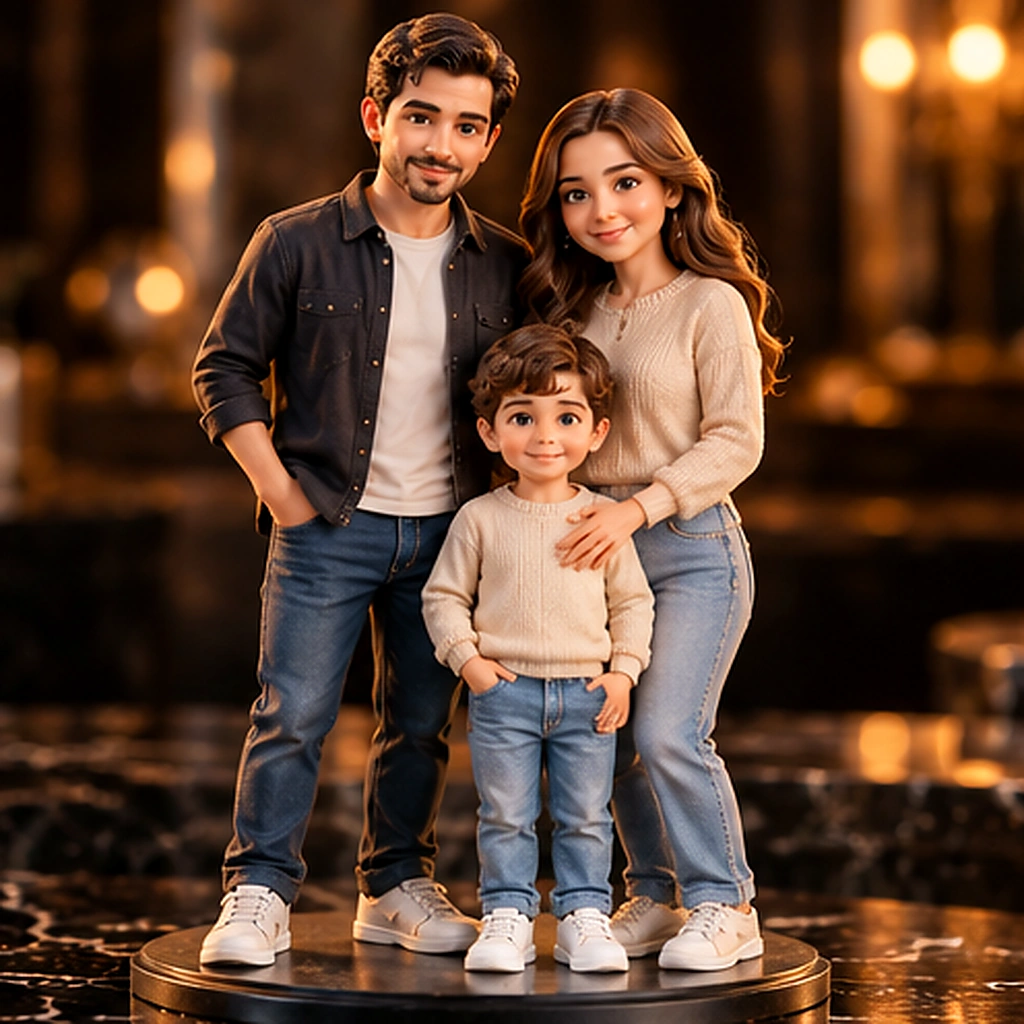 Mini Aile · 3 Kişilik Aile Figürü